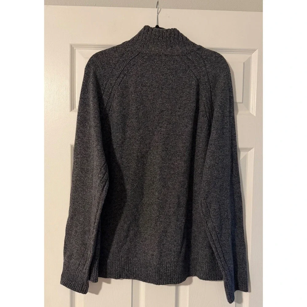 Banana Republic Sweater Wool Blend Mens XL Gray Cozy Minamilist Italian Yarn